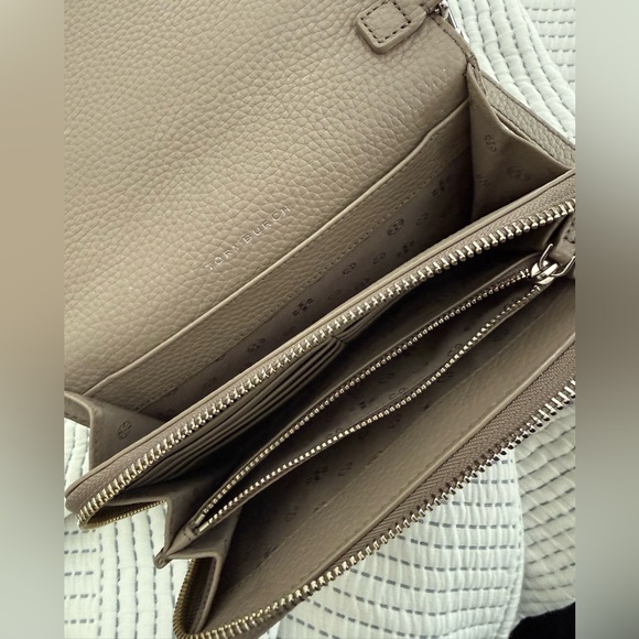 Tory Burch Thea gray Pebbled Leather Crossbody - Picture 4 of 4